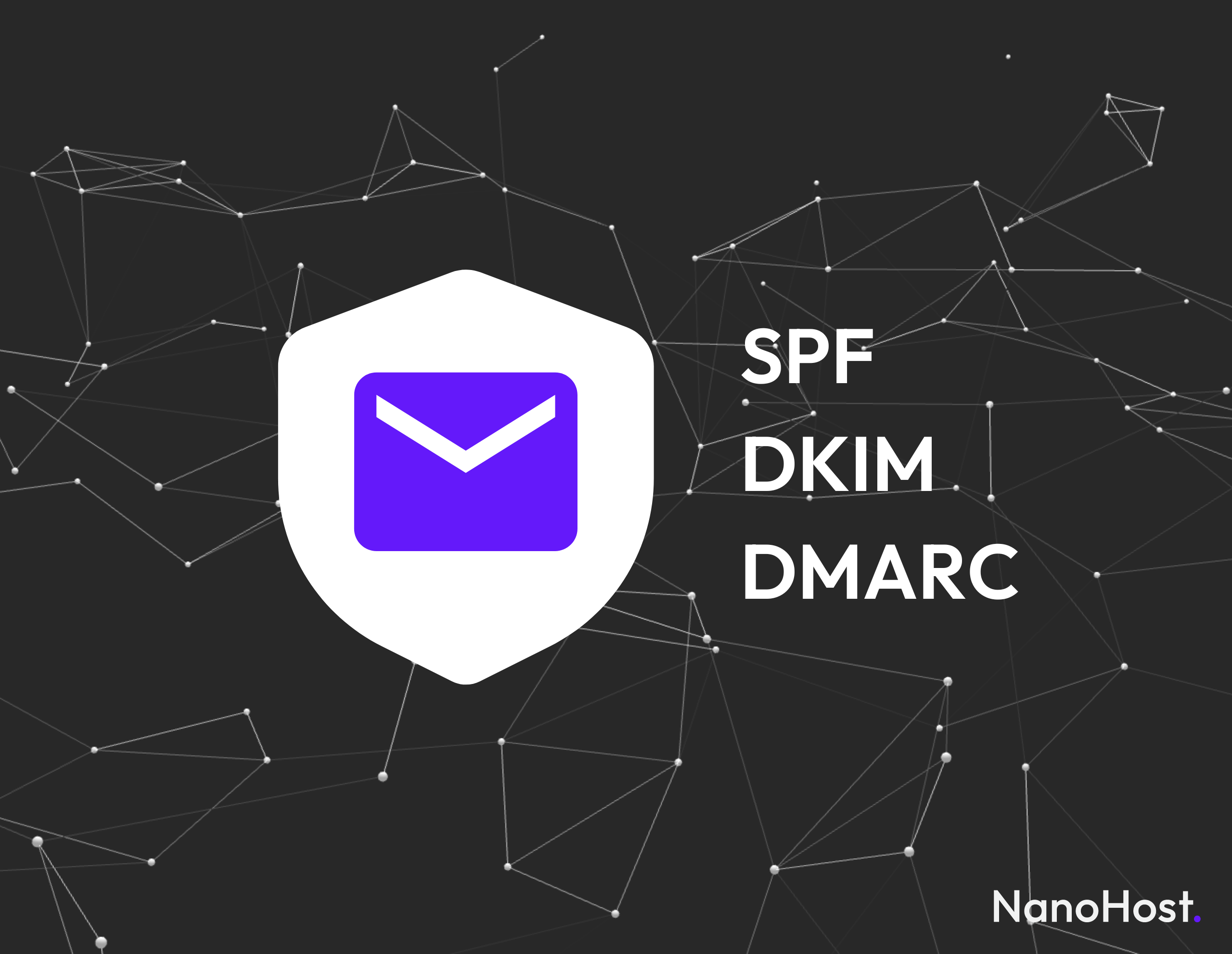 Illustration af e-mail-sikkerhed med SPF, DKIM og DMARC