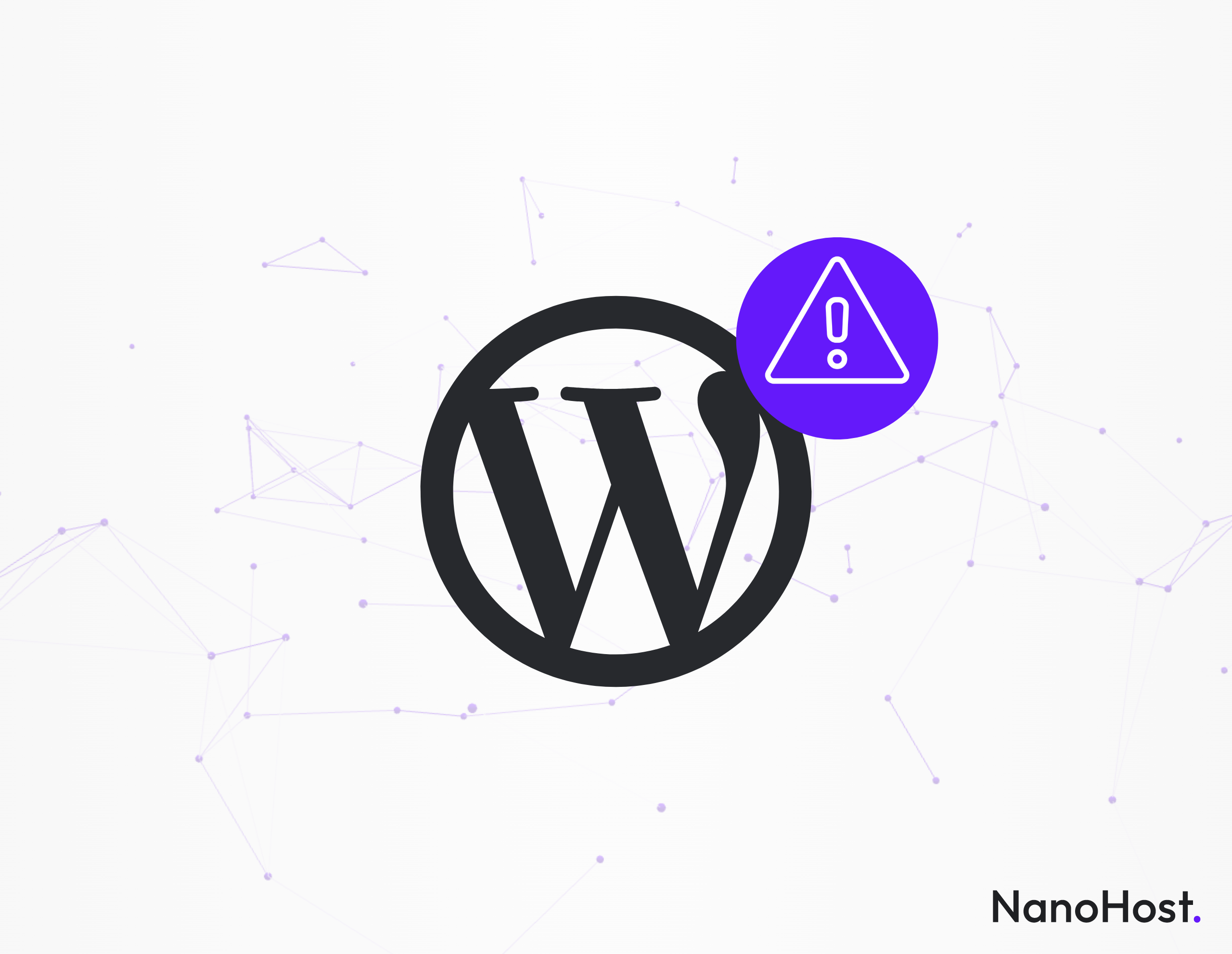 WordPress logo med udråbstegn